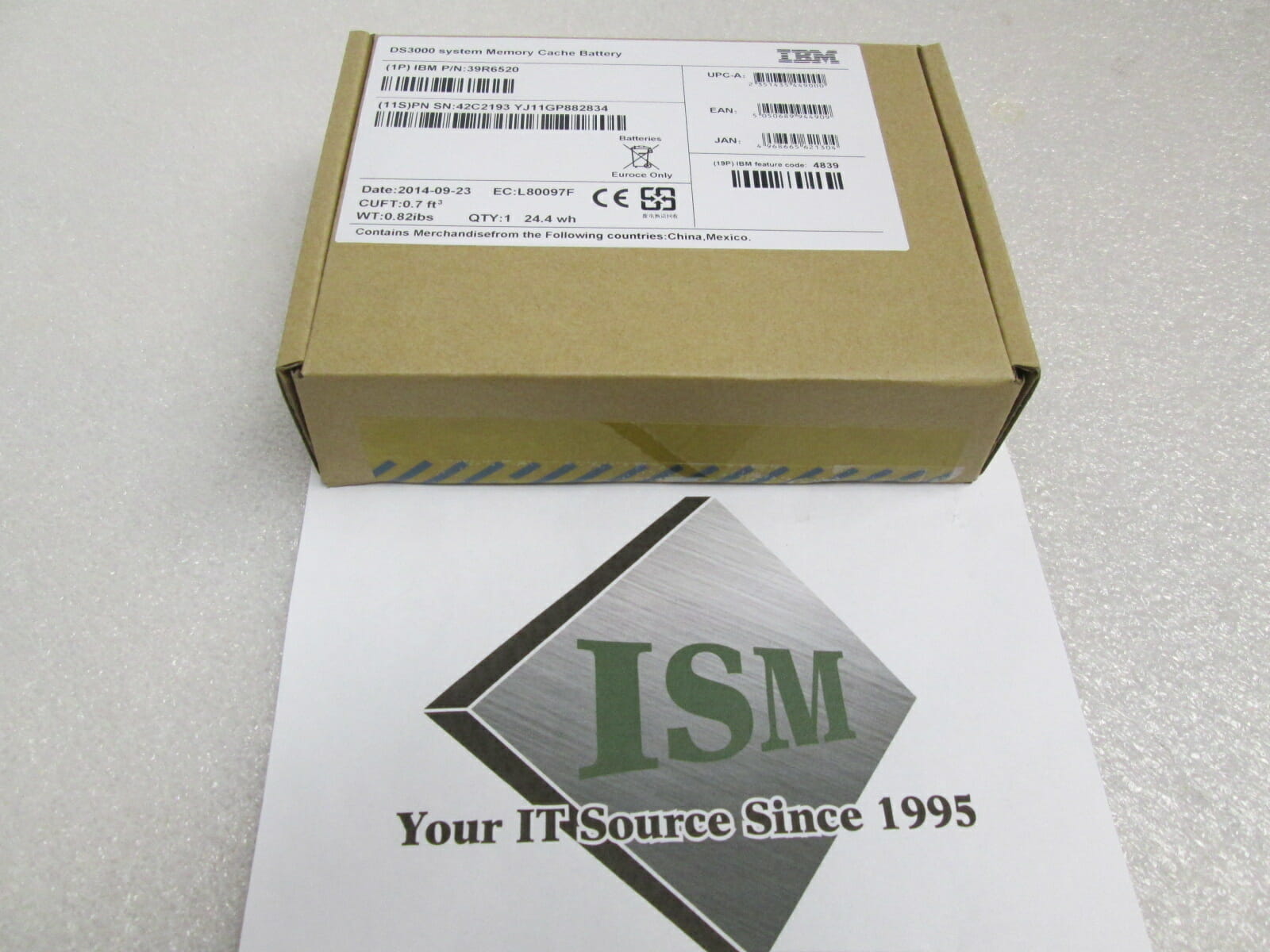 New IBM 39R6519 39R6520 42C2193 DS3000 System Memory Cache Battery ...